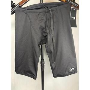 TYR Swim Jammers Mens XS Black Durafast Elite UPF 50+ Chlorine Proof SDUS7A‎